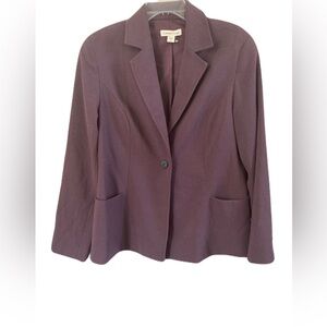 Classic Women’s Coldwater Creek Plum Single-Button Blazer